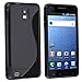 TPU Rubber Skin Case for Samsung Infuse SGH-i997 4G, Black S Shape