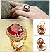 Yoursfs Retro Series 18k Rose Gold Plated Austrian Crystal 5ct Diamond-Cut Ruby Valentine's Day Gift Ring
