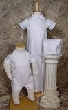 Boys 100% Cotton Convertable Christening Set