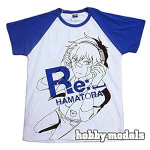 AT4304 TSHIRT Collection HAMATORA T-SHIRT(TEE)Special Design (White×Blue, L)