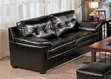 Sofa in Leather Like Vinyl Dark Chocolate