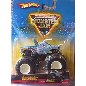 2009 Hot Wheels Monster Jam #47 75 *BLUEJURASSIC ATTACK 1:64 Scale Collectible Truck by Hot Wheels