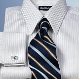 Fine Line Stripe European Style French Cuff Dress Shirt