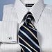 Fine Line Stripe European Style French Cuff Dress Shirt