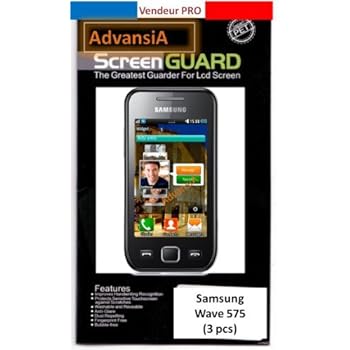 3 FILMS PROTECTION ECRAN SAMSUNG wave 575 [Appareils électroniques]