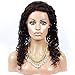 Unprocessed Natural Black Color Brazilian Virgin Human Hair Kinky Curly Full Lace Front Wig