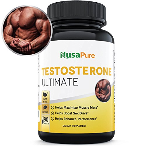 NusaPure Testosterone Booster: Testosterone Ultimate with Tribulus Terrestris, Longjack, Horny Goat Weed and More: Boosts Testosterone, Energy, and Stamina