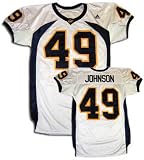 Johnson California Bears White #49 Game Worn Football Jersey (46)