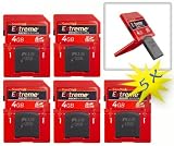 5 Pack SD SanDisk OEM Ducati Edition Plus Memory Card with Built In USB Flash Drive - 4 GB - For Camera, Camcorder, Mobile Phones, Gaming Devices, PDA - SDSDPX3-004G-AD1