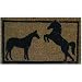 Black Horse Silhouettes Brown Coir 18x30 Standard Thickness Doormat