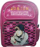 Justin Bieber Large 16 Pink Backpack with Side Mesh Pocket