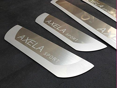 Car Space for Mazda 3 Axela 2014 2016 Slim Drawing Door Sill Protector Plates Stainless Steel Scuff Plate Welcome Pedal Trim Door Entry Protection 4pcs