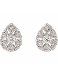 14K White Gold Diamond Earrings - 0.62 Ct. -- LIFETIME WARRANTY