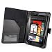 Amazon Kindle Fire Tablet PU Leather Case Cover Executive Folio Journal Book with Pocket (Black)