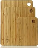 Surpahs Kitchen 3-Layer Cross-Laminated Bamboo Cutting Board Set (3 Pieces, 13"/11"/8")