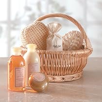 GINGER THERAPY GIFT SET BASKET GEL LOTION BATH SALTS