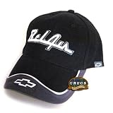 Bel Air Hat Cap Black Gray Belair Chevrolet Chevy (Apparel Clothing) by Gregs Automotive LLC
