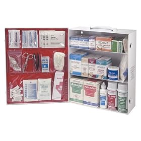 Medique 3-Shelf Industrial Side-Opening First Aid Cabinet, Filled #745M1 from Safety Cabinets
