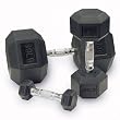 Body-Solid Rubber Hex Dumbbell Set 80 to 100 lbs Pairs