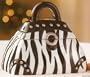 Purse Cookie Jar Black and White Zebra Print Design ~ Size: 10" X 7" X 8.5" ~ Negro y Blanco Bolso, Tarro Para Galletas
