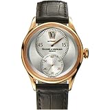 Baume and Mercier Classima Mens Brown Leather Strap Silver Dial 18K Rose Gold Automatic Retro Watch... by Baume & Mercier