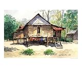 Malay House Places Giclee Poster Print by Thye Aun Ngo, 10x8