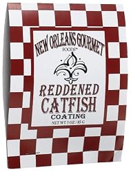 New Orleans Gourmet Foods Reddened Catfish Coating, 3-Ounce Bags (Pack of 8)
