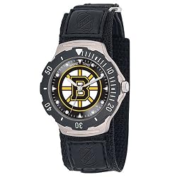 Game Time Unisex NHL-AGV-BOS Boston Bruins Agent Velcro Series Watch