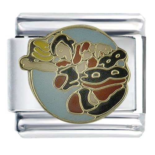 Sport Freestyle Rollerblader Italian Charms Bracelet Link