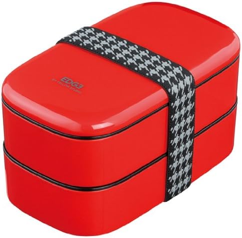 Edge Oval Two-stage Lunch Box Red 35,161