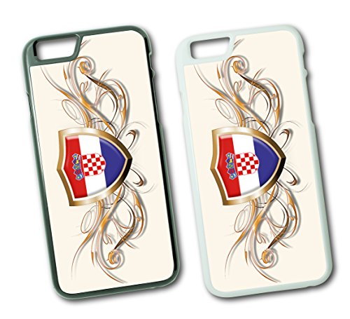iPhone Kroatien Hrvatska 4 Hard Tasche Flip Hülle Case Cover Schutz Handy iPhone 4 Schwarz