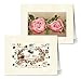 Note Card Cafe All Occasion Greeting Cards with Aqua Blue Envelopes | 36 Pack | 6 Unique Vintage Flowers Designs | Blank Inside, Glossy Finish | Great for Sending Notes, Gifts, Bulk
