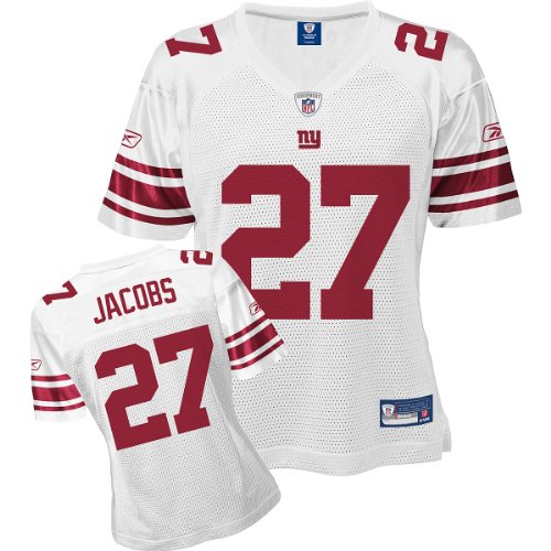 Reebok New York Giants Brandon Jacobs Women's Replica White Jersey Large