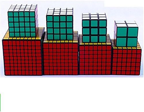 YSWPack of 8 ,Cube Puzzle Bundle Pack,2x2x2,3x3x3,4x4x4,5x5x5,6x6x6,7x7x7,8x8x8,9x9x9 , Black Speed Cubes Collection