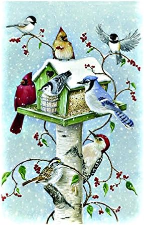 Winter Birds Decorative USA-Produced House Flag decorative flags initial flags party flags 28 x 40 Inch Double Sided banner home flags Print flags