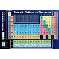 Periodic Table of the Elements Dark Blue Scientific Chart Poster Print - 61x91 cm