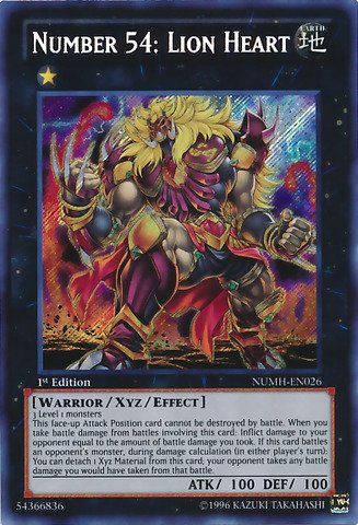 Yu-Gi-Oh! - Number 54: Lion Heart (NUMH-EN026) - Number Hunters - 1st Edition - Secret Rare On Sale