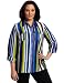 Jones New York Women's Plus-Size Roll Sleeve Safari Style Shirt, Freshblue, 1X