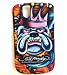 New King Bulldog Dog Ed Hardy Snap on Hard Skin Back Cover Case for Blackberry Tour 9630 + Premium Lcd Screen Guard in Original Box