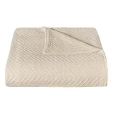 Beige Cotton Blanket - Twin