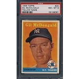 1958 Topps 20 Gil Mcdougald Yellow Name PSA NM-MT 8