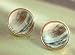 Fashion earrings 780 faux mother of pearl studs in gold colour mount
