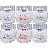 I Love - Embroidered Drooler Bib