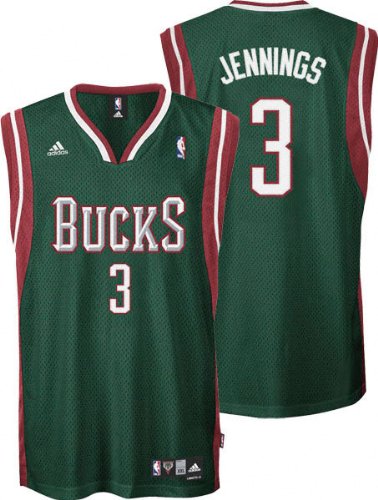 Brandon Jennings Green adidas NBA Swingman Milwaukee Bucks Youth Jersey