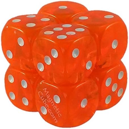 MagneticCube 2x2x2 Dice Puzzle: Orange Translucent