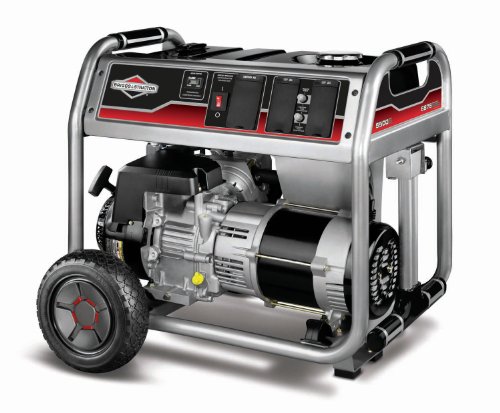 Briggs and Stratton 030468 6875 Watt 305cc Briggs and Stratton 1450 Series OHV Gas Powered Portable Generator With Wheel Kit