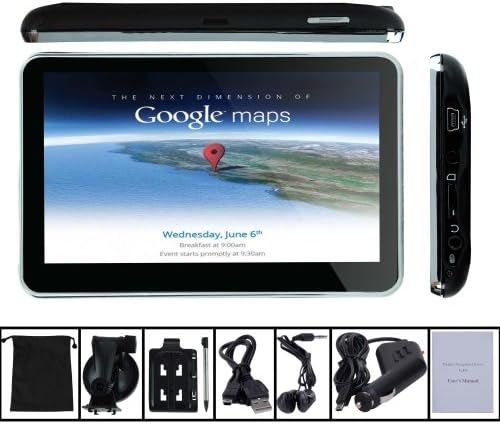 5 Inch Portable Car GPS Nevigation MTK 4GB Capacity with Maps (US) & Sunshade