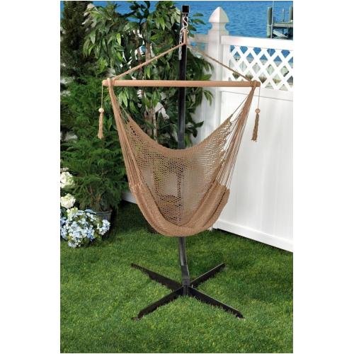 Bliss Hammocks Tahiti Rope Hammock Chair - Brown
