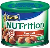 Planters NUT-rition Almonds, Lightly Salted, 10.25-Ounce Cans (Pack of 3)