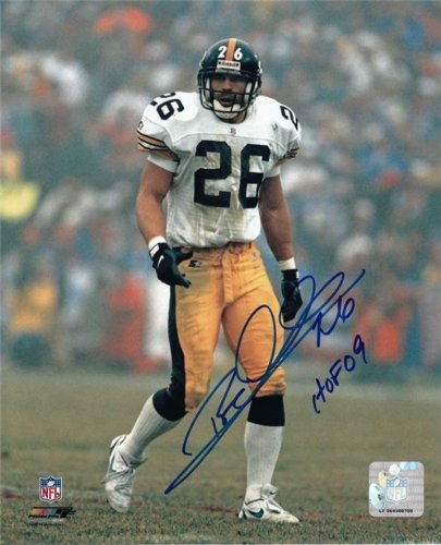 Rod Woodson Autographed/Hand Signed Pittsburgh Steelers 8x10 Photo with HOF 09 Inscription (Pose 4)